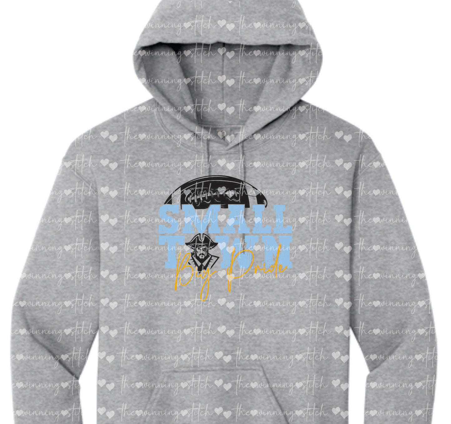 Pirate SMALL TOWN, BIG PRIDE HOODIE