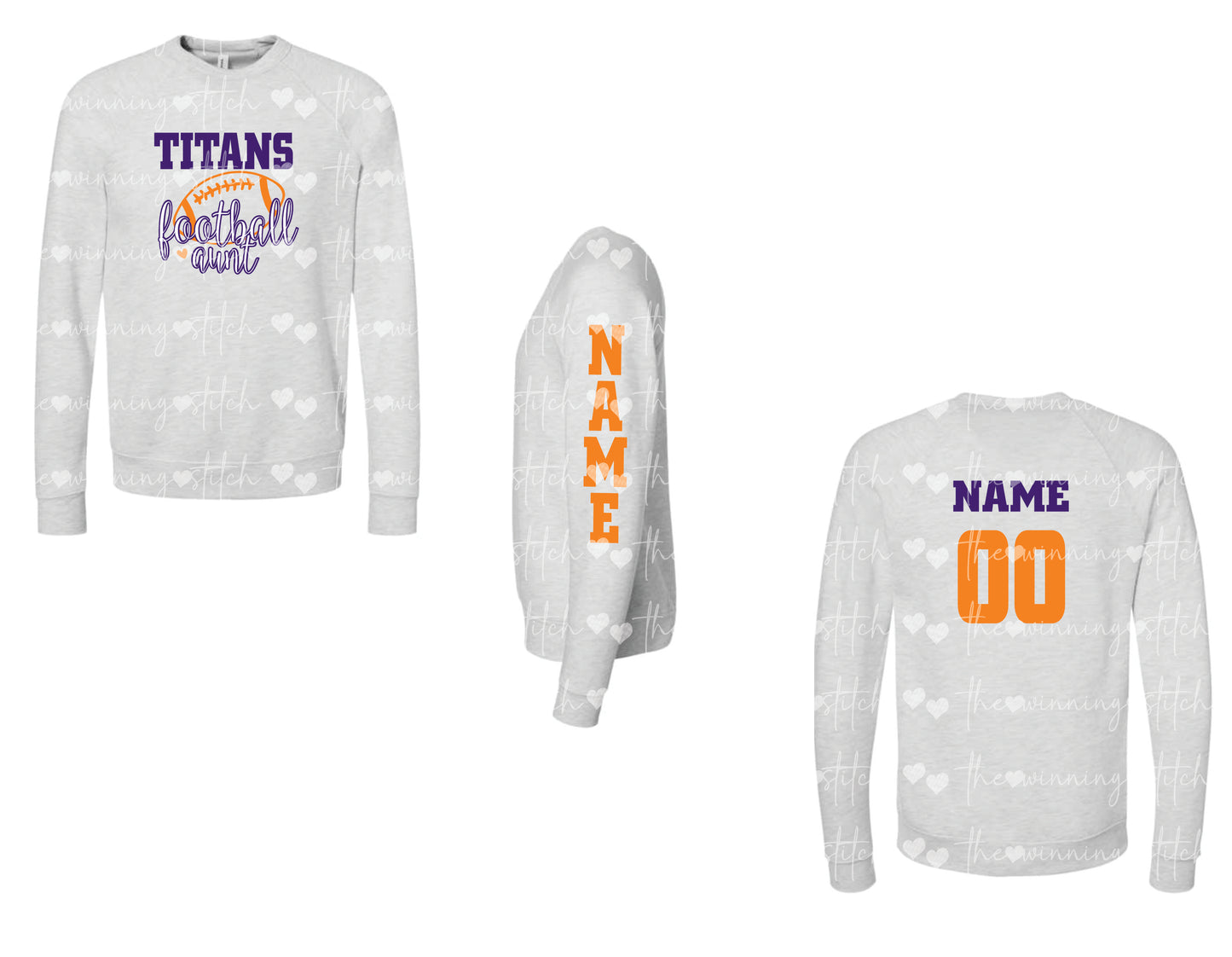 Bella+Canvas CrewNeck Sweatshirt - Titans Glitter