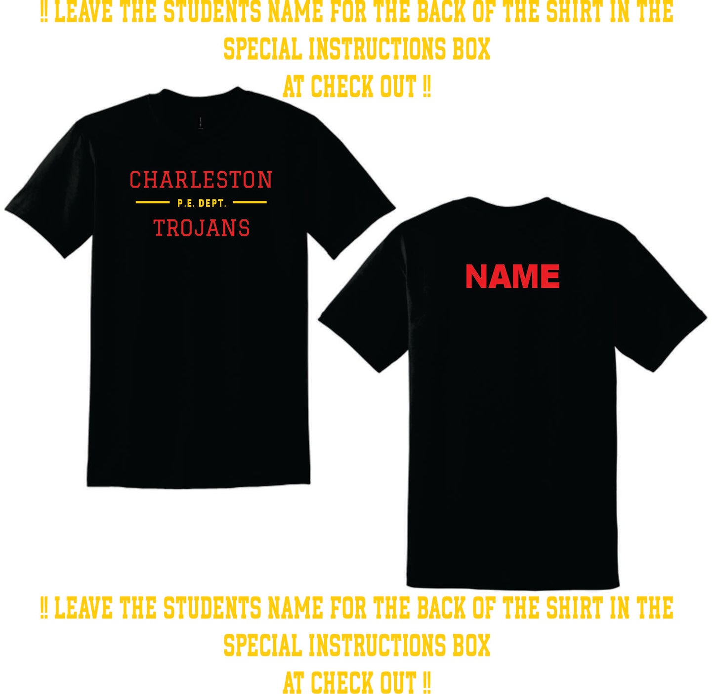 Last Name - P.E. Shirt - Back