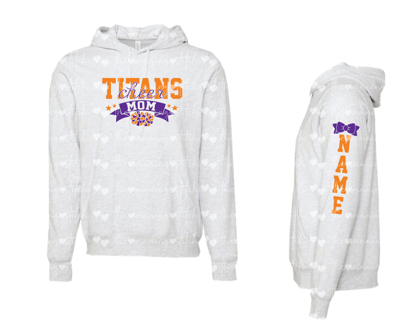 Bella+Canvas Hoodie - Titans CHEER Glitter