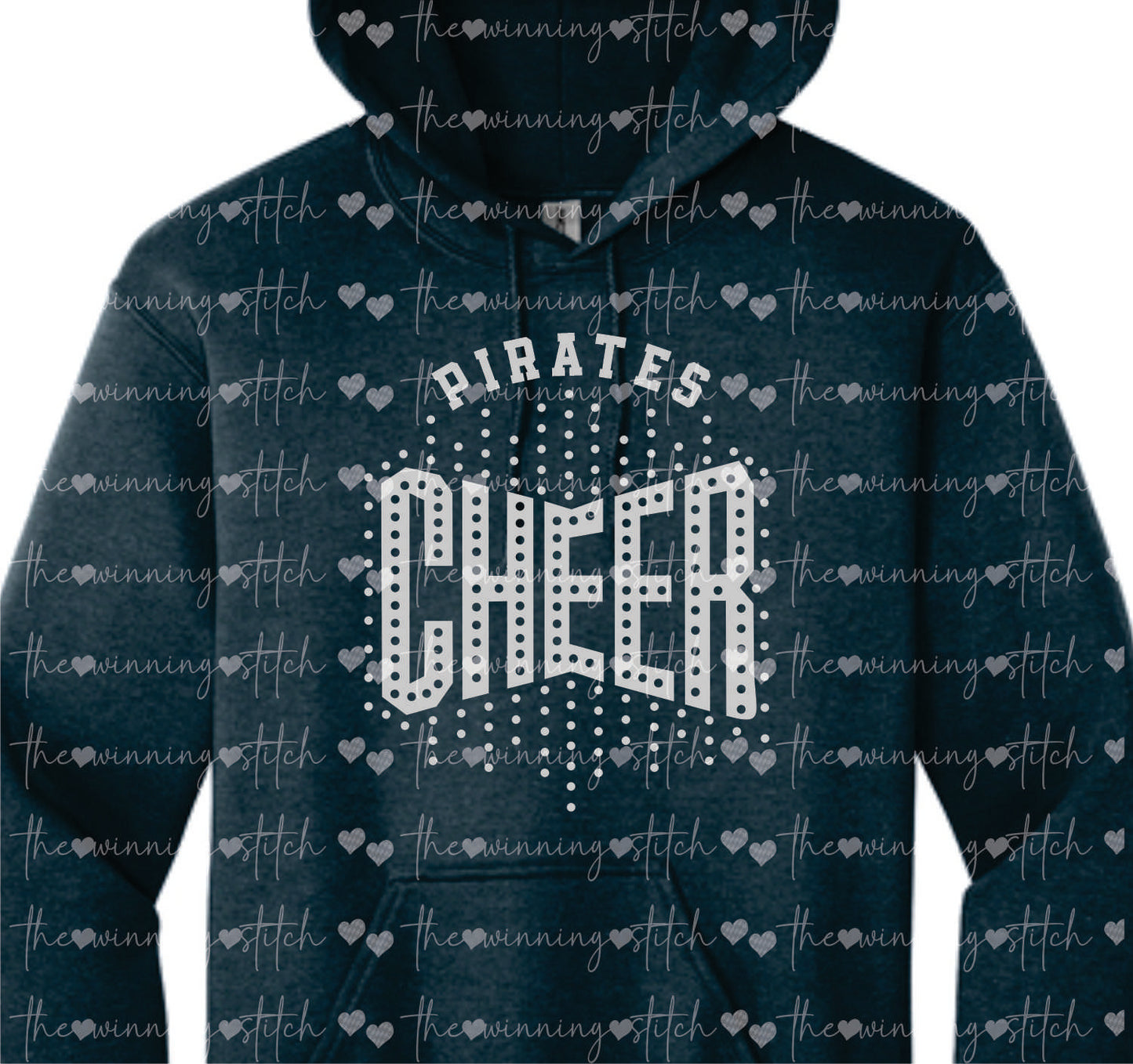 Pirate GLITTER Cheer HOODIE