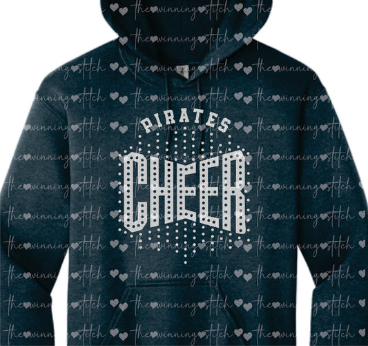 Pirate GLITTER Cheer HOODIE