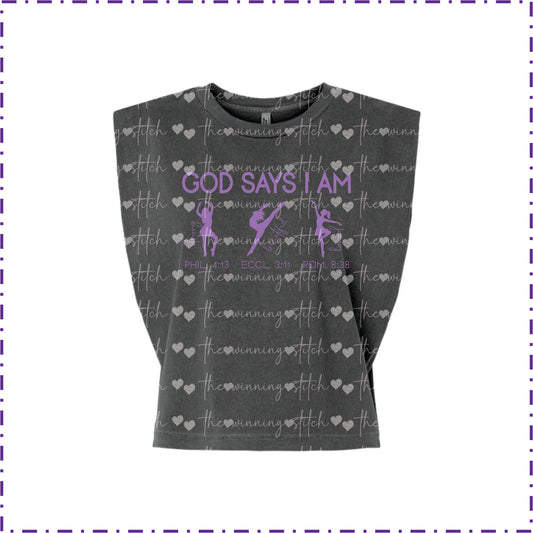 Adult Muscle Tee~God Says
