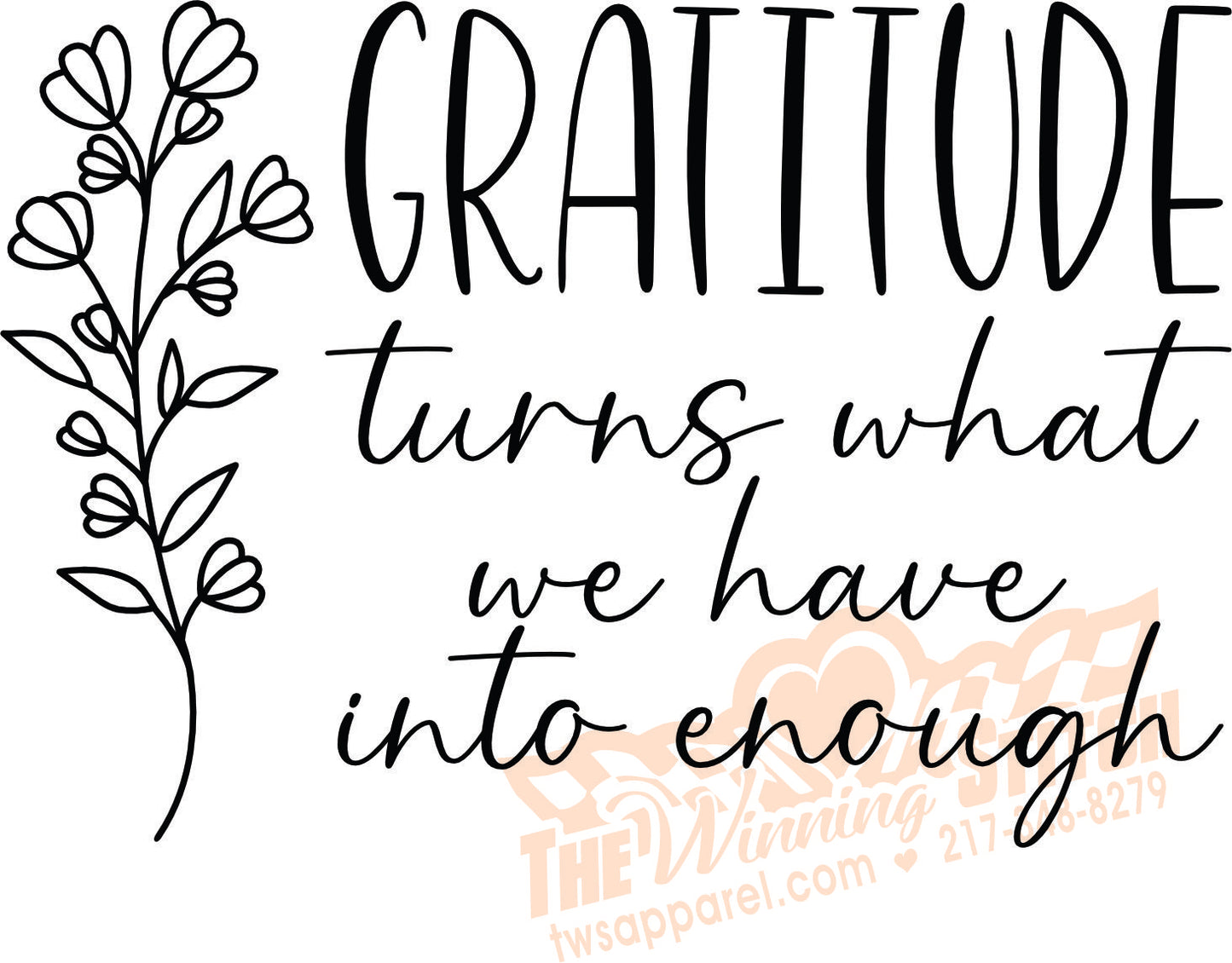 Gratitude is Enough-Bella Canvas Tee