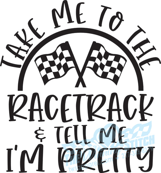 Take Me to the Racetrack-Bella Canvas Crewneck Sweatshirt
